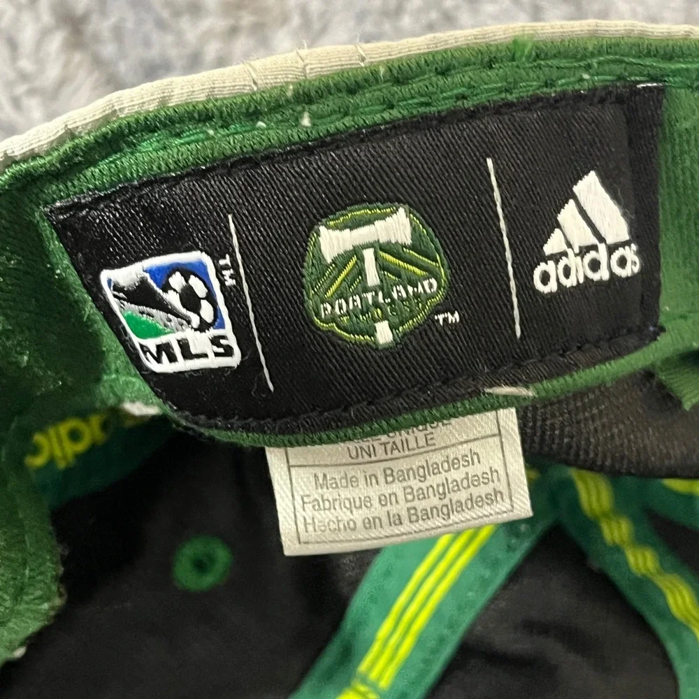 Adidas Portland Timbers MLS Gray Green Climalite Strapback Hat OSFM AN537